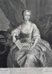 Portrait de Kitty Clive (1711-85), actrice et chanteuse, gravé par Alexander van Haecken (1701-58)